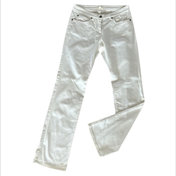 Eileen Fisher Denim - Eileen Fisher size XS white organic cotton boot cut jeans